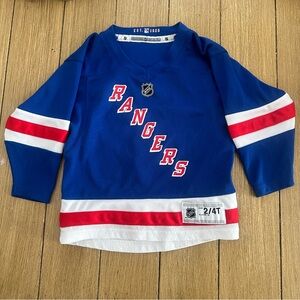 NHL Kids Blue and Red Rangers Jersey Lundqvist